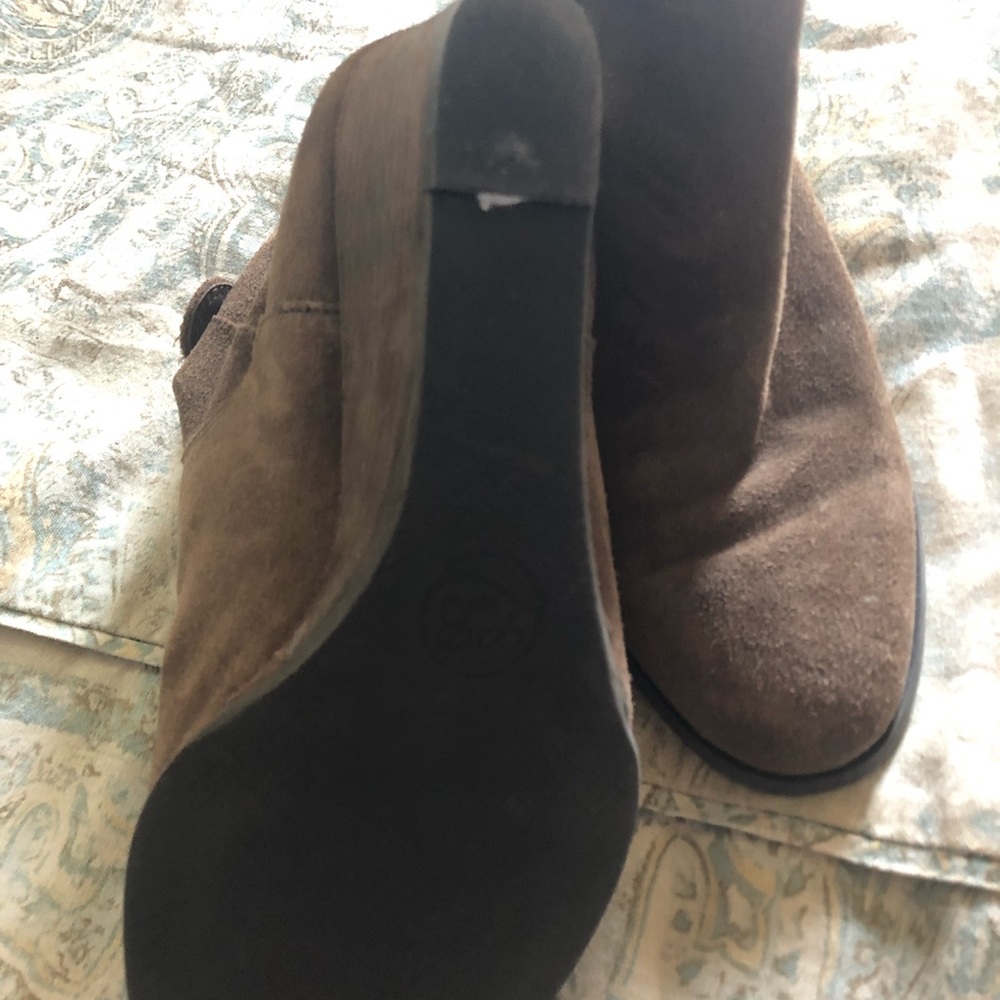 Lucky brand suede wedge boots
